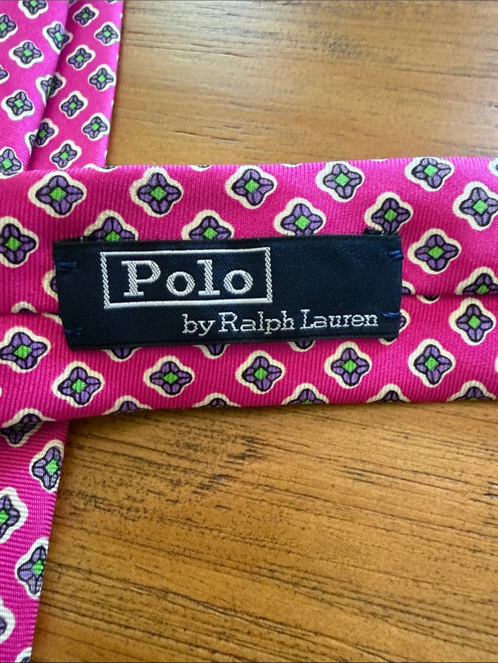 Polo Ralph Lauren Pink Geometric Silk Tie NWT